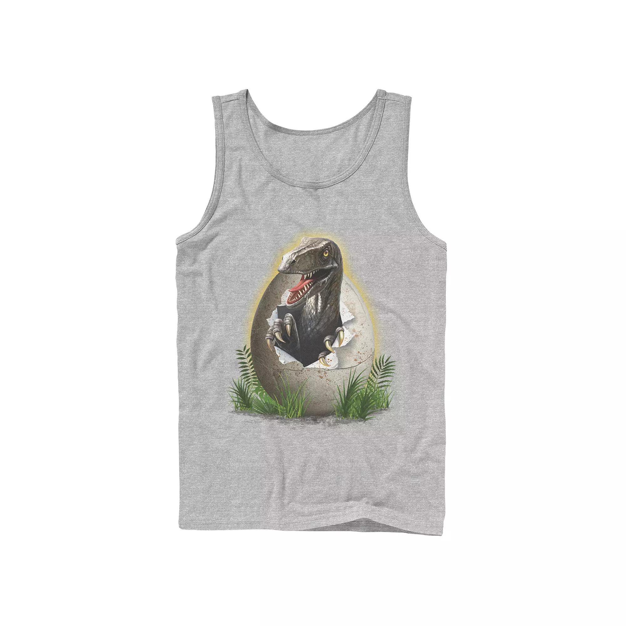 Men's Jurassic Park Raptor Breaking The Egg Graphic Tank Top,  Product Image
