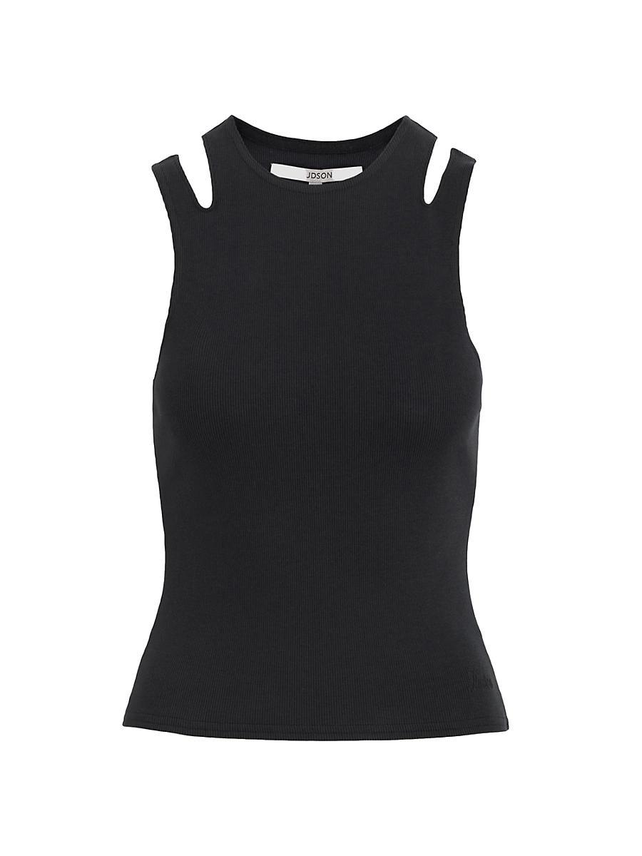 Womens Cotton Cut-Out Tank Product Image