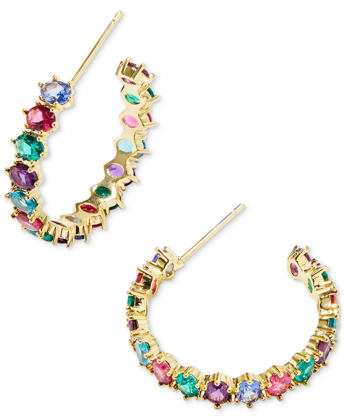 Kendra Scott Cailin Crystal Hoop Earrings - White CZ Product Image