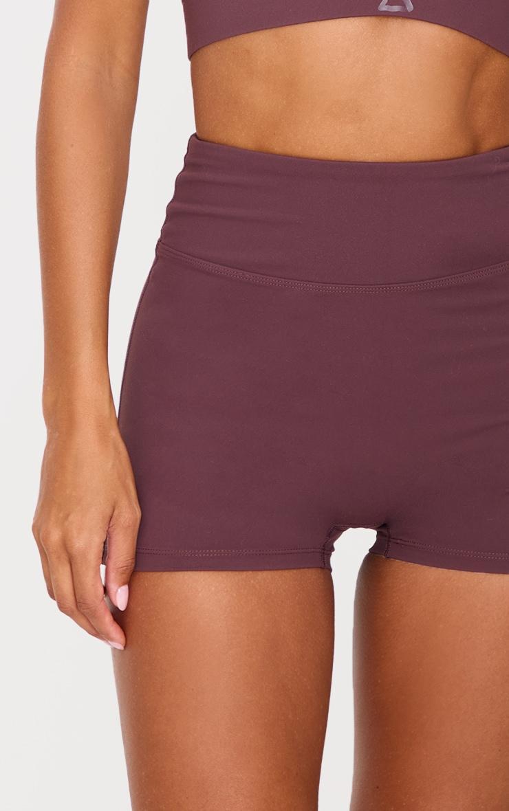 Dark Chocolate  Sculpt Ruched Bum Booty Shorts Product Image