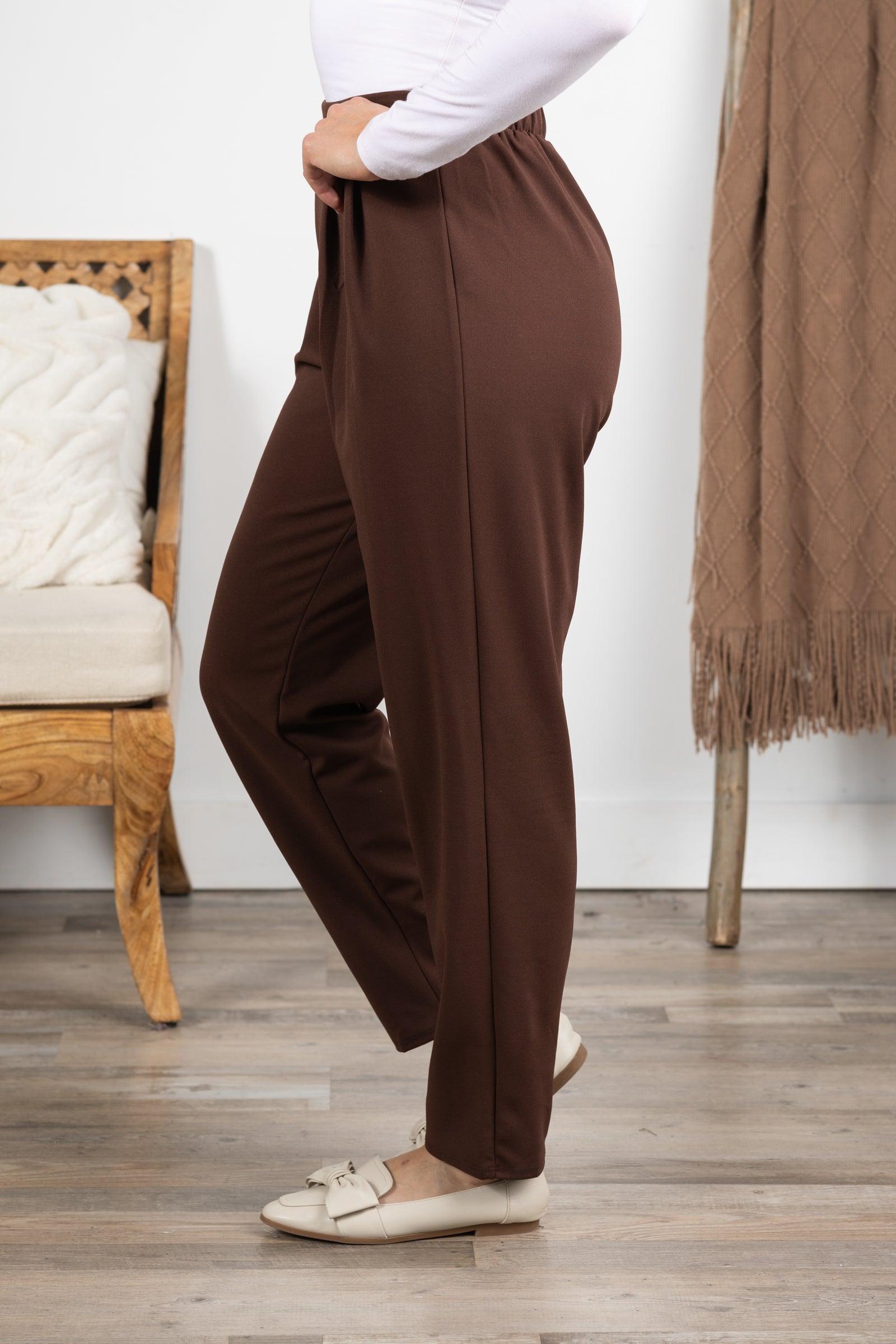 Elastic Waist Techno Crepe Pants Product Image