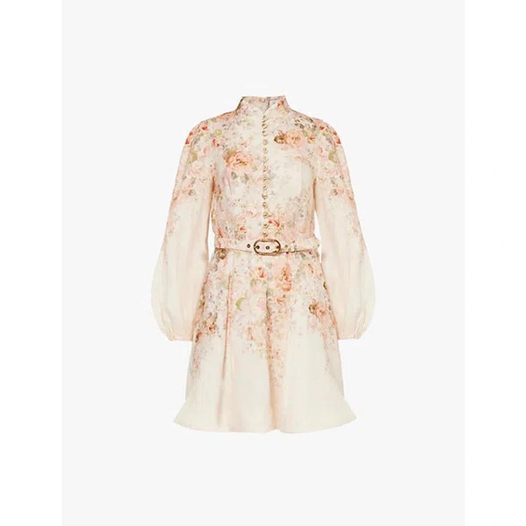 ZIMMERMANN Womens Cream Rococo Floral Zim M Buttoned Mini In White Product Image