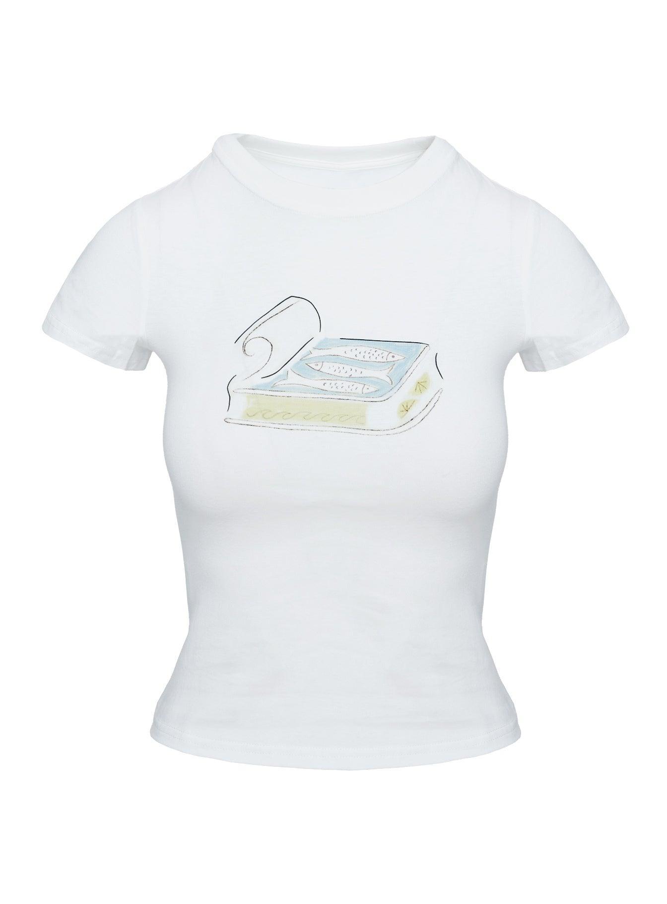 Sardine Tee White Product Image