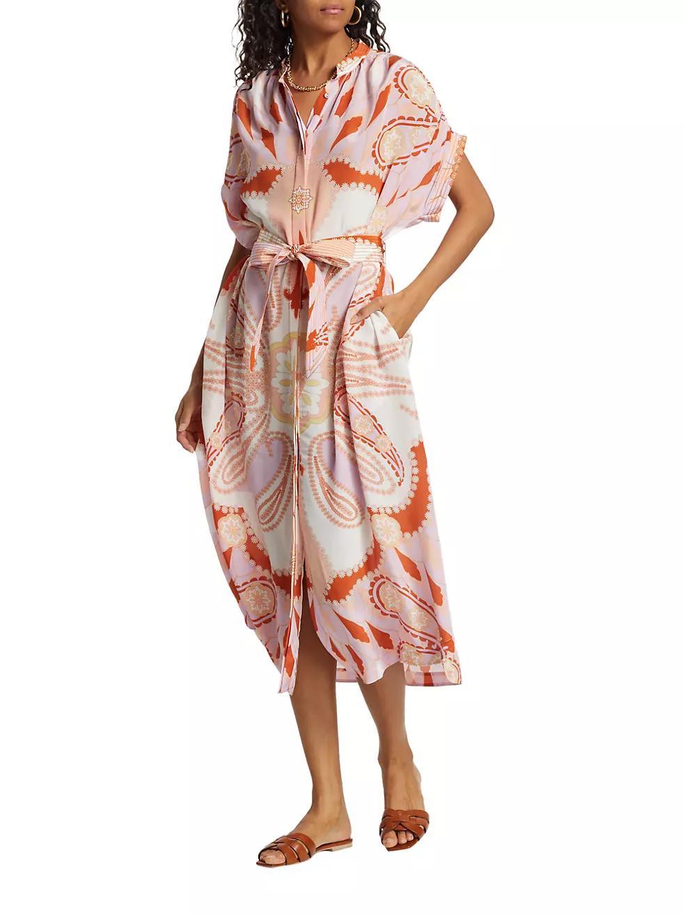 Valerie Paisley Belted Caftan Product Image