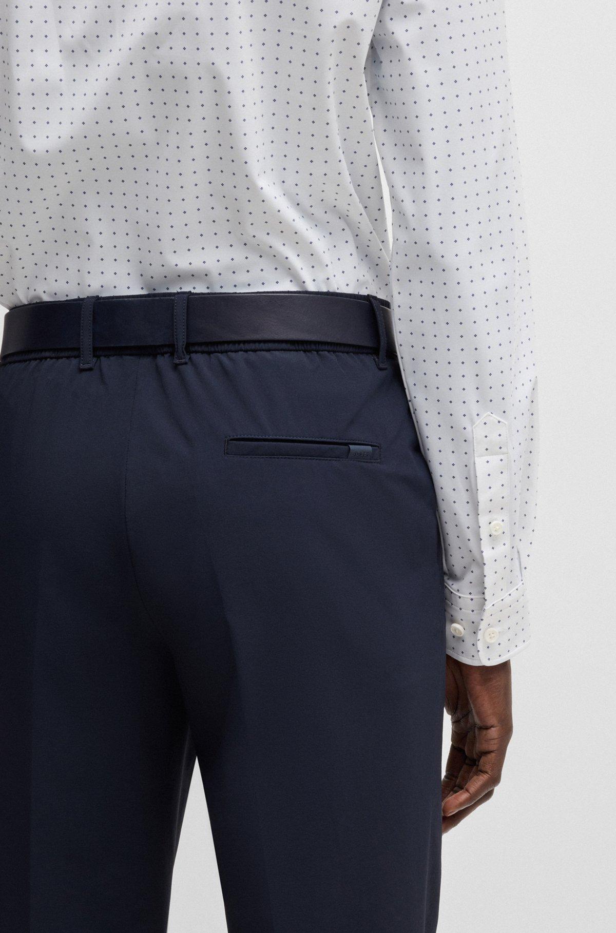 Slim-fit shirt in printed performance-stretch jersey Product Image