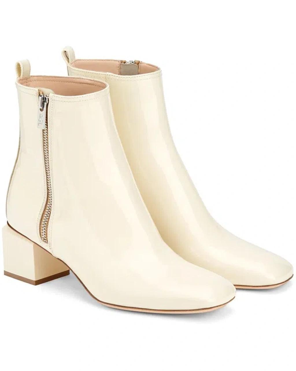 AGL ATTILIO GIUSTI LEOMBRUNI Agl Woman Ankle Boots Ivory Size 8 Leather In White Product Image