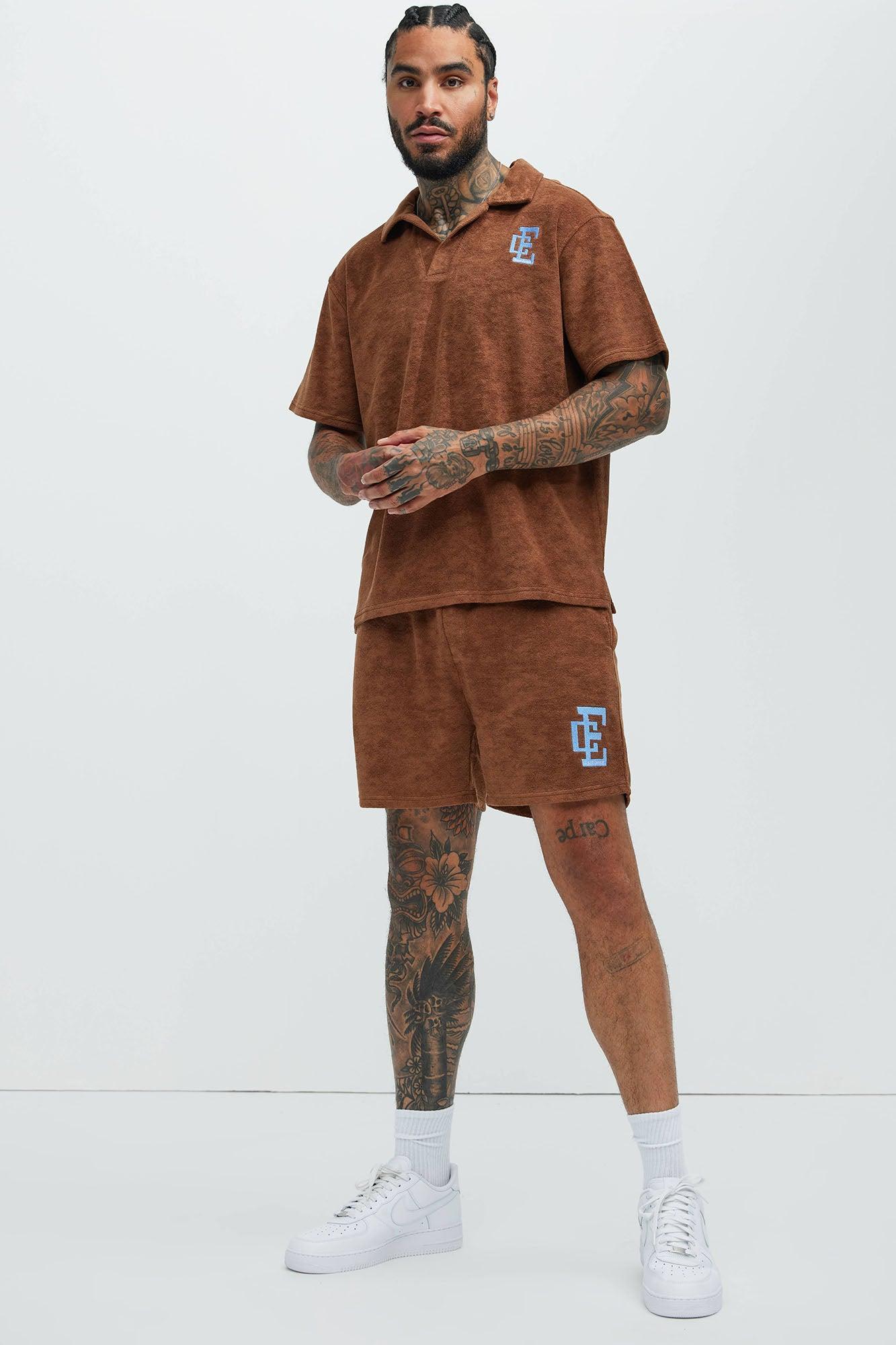 Best Coast Short Sleeve Polo - Brown Product Image