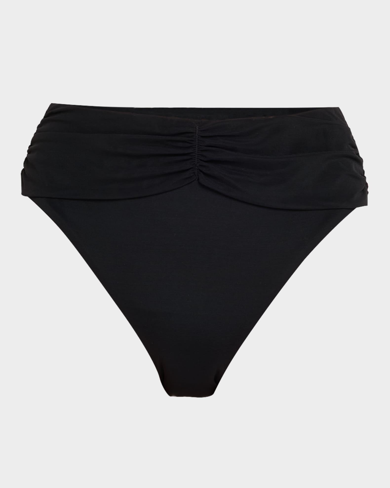Ruched High-Waist Bikini Bottoms Product Image