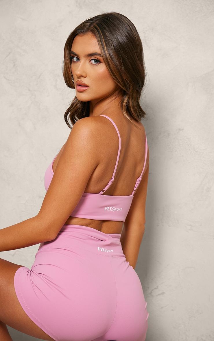 PLT SPORT Mauve Sculpt Cross Waist Booty Shorts Product Image