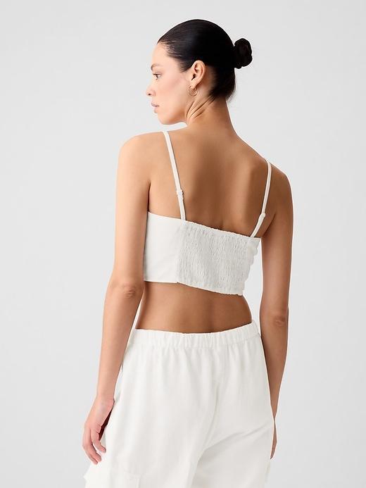 Linen-Cotton Cropped Tube Top Product Image