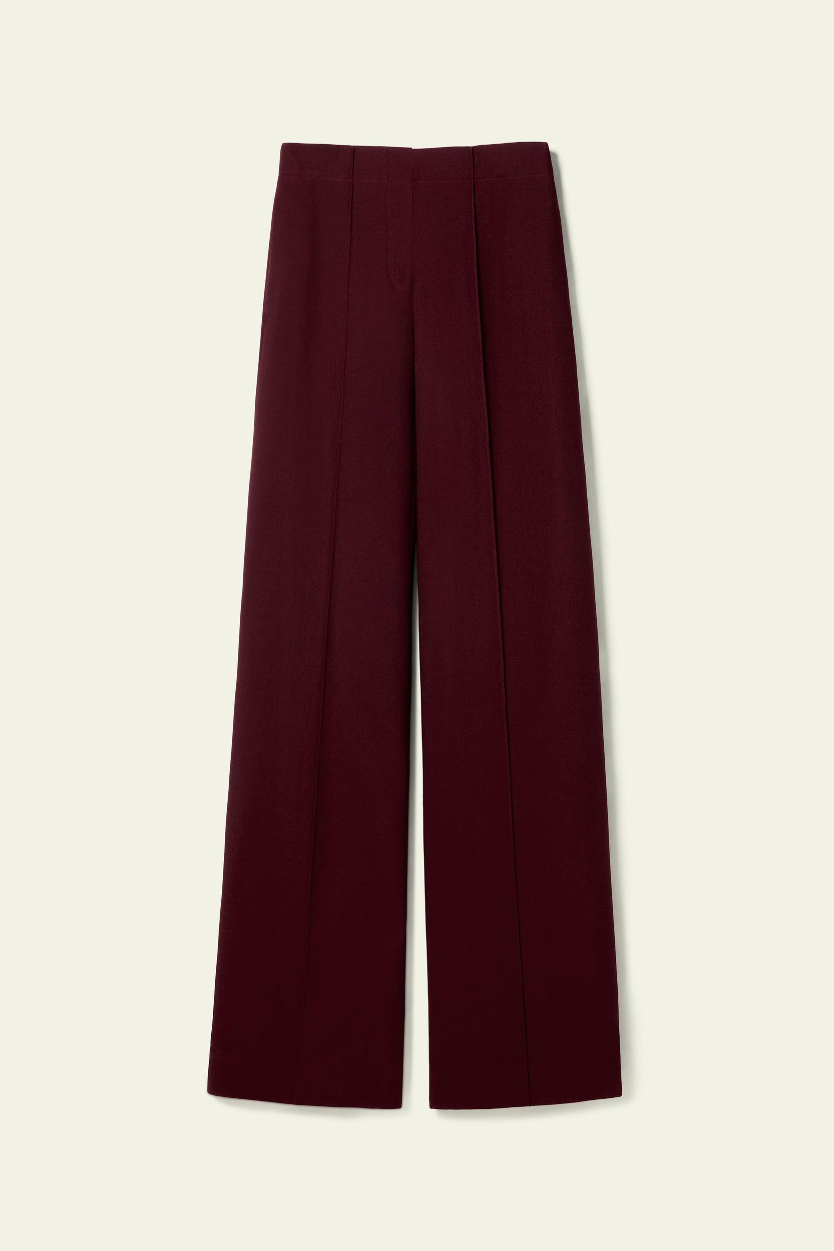Silk-Wool Twill Flare Pants Product Image