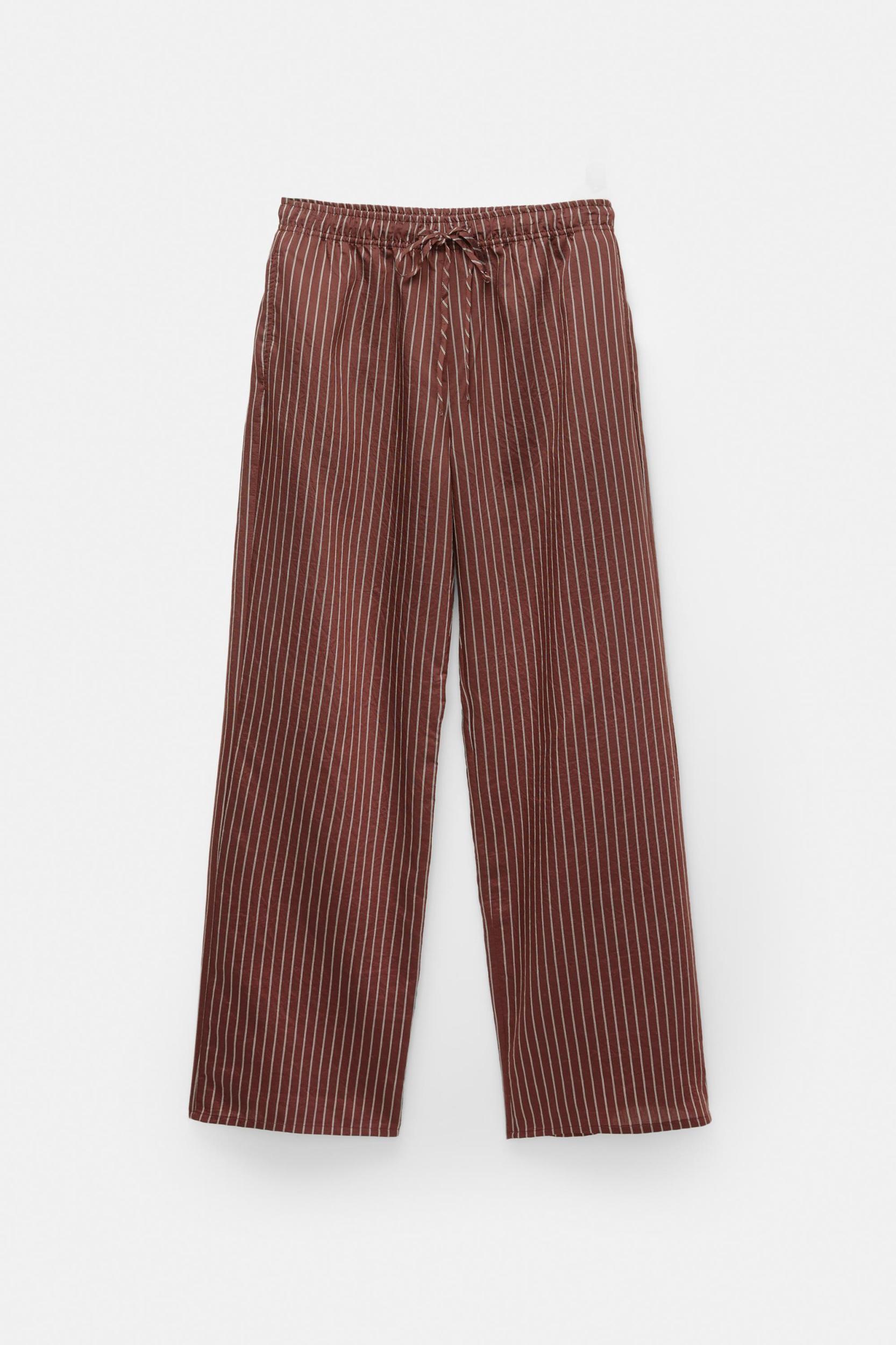 Striped pajama-style pants Product Image
