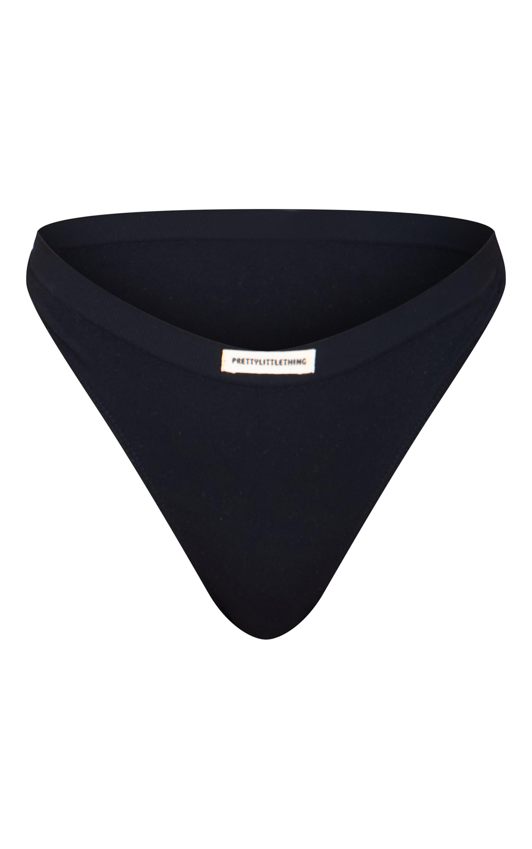 PRETTYLITTLETHING Black Badge Seamless Thong Product Image