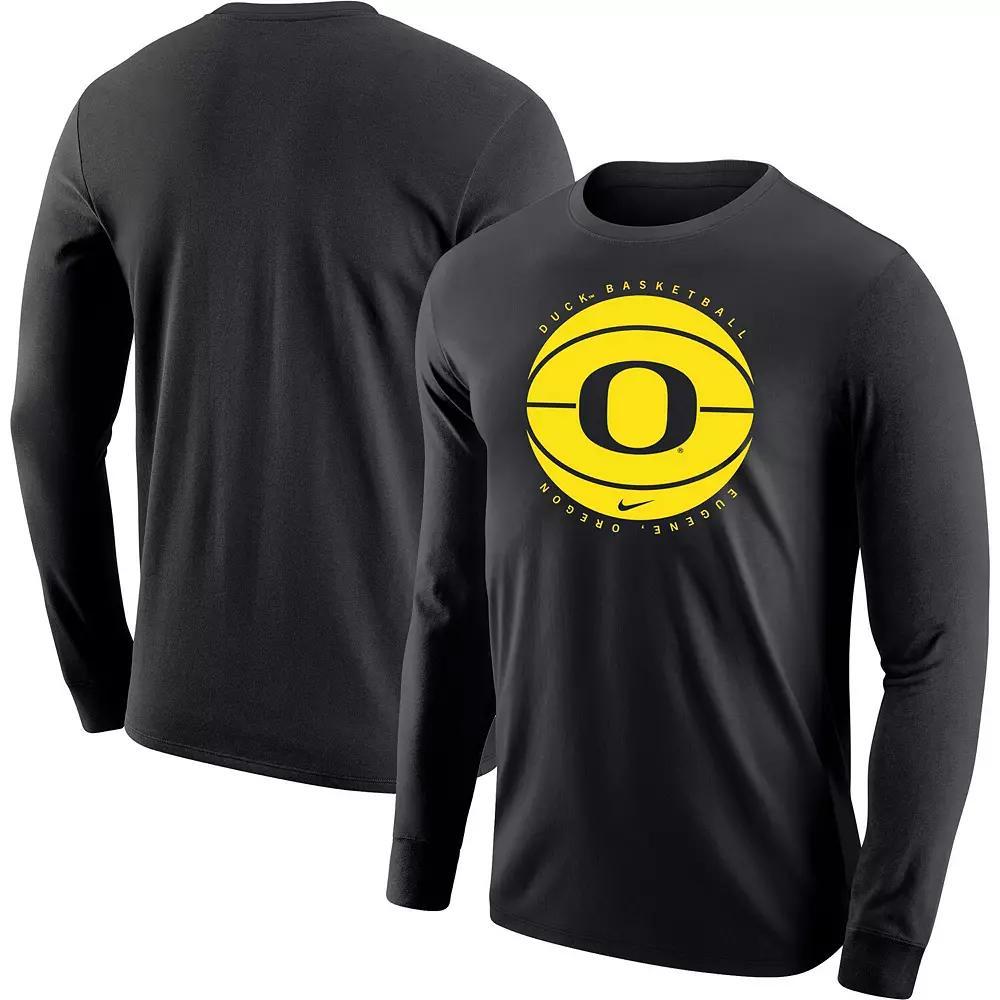 Men's Nike Black Oregon Ducks Basketball Long Sleeve T-Shirt,  Product Image