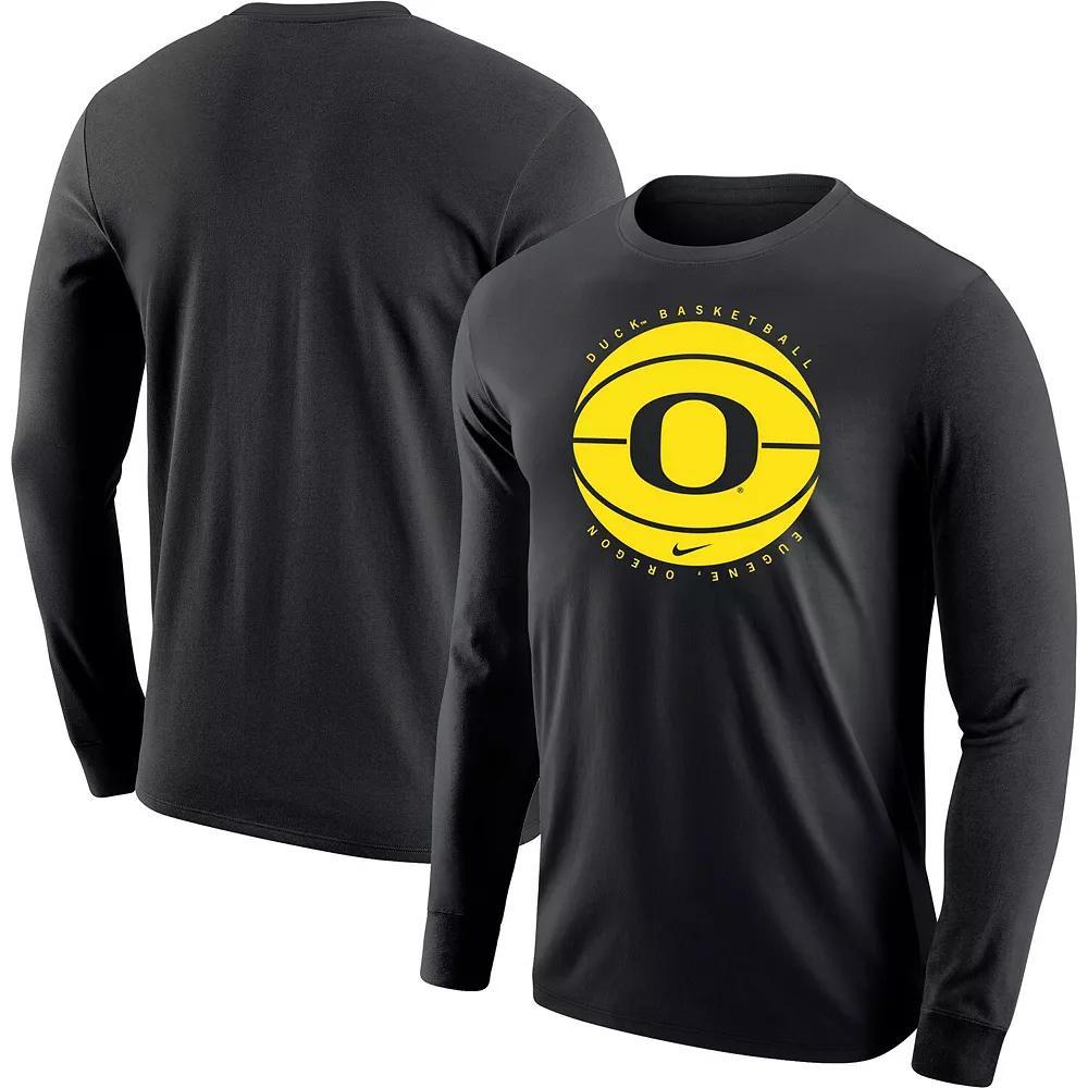 Men's Nike Black Oregon Ducks Basketball Long Sleeve T-Shirt,  Product Image