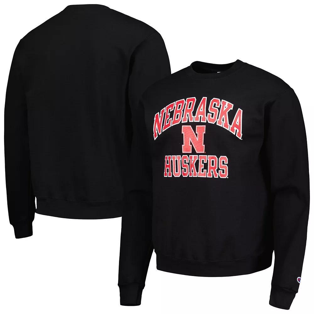 Men's Champion Black Nebraska Huskers High Motor Pullover Sweatshirt, Size: Small Product Image