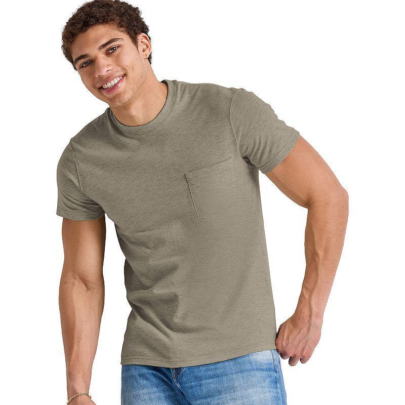 Hanes Originals Mens Tri-Blend Pocket T-Shirt Mint To Be Green Heather S Product Image