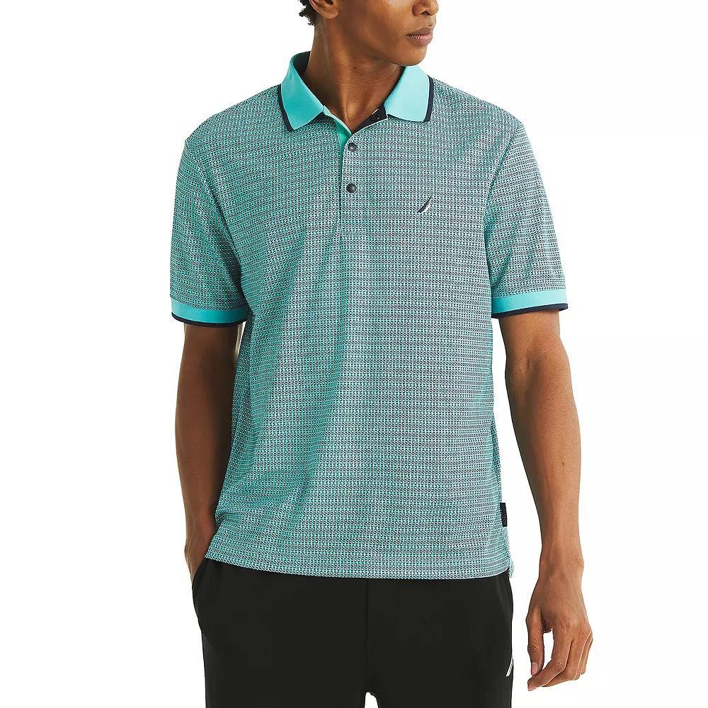 Men's Nautica Classic Fit Printed Golf Polo, Size: XXL, Bright White Product Image