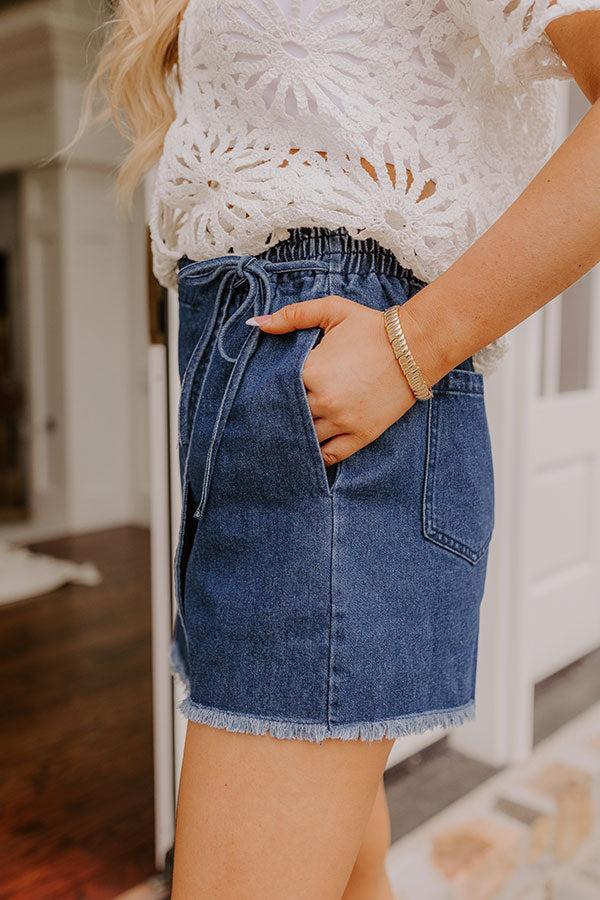 The Brielle High Waist Denim Skort Product Image