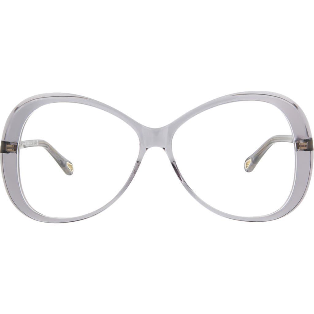 CHLOÉ Round-frame Bio Acetate Optical Frames In White Product Image