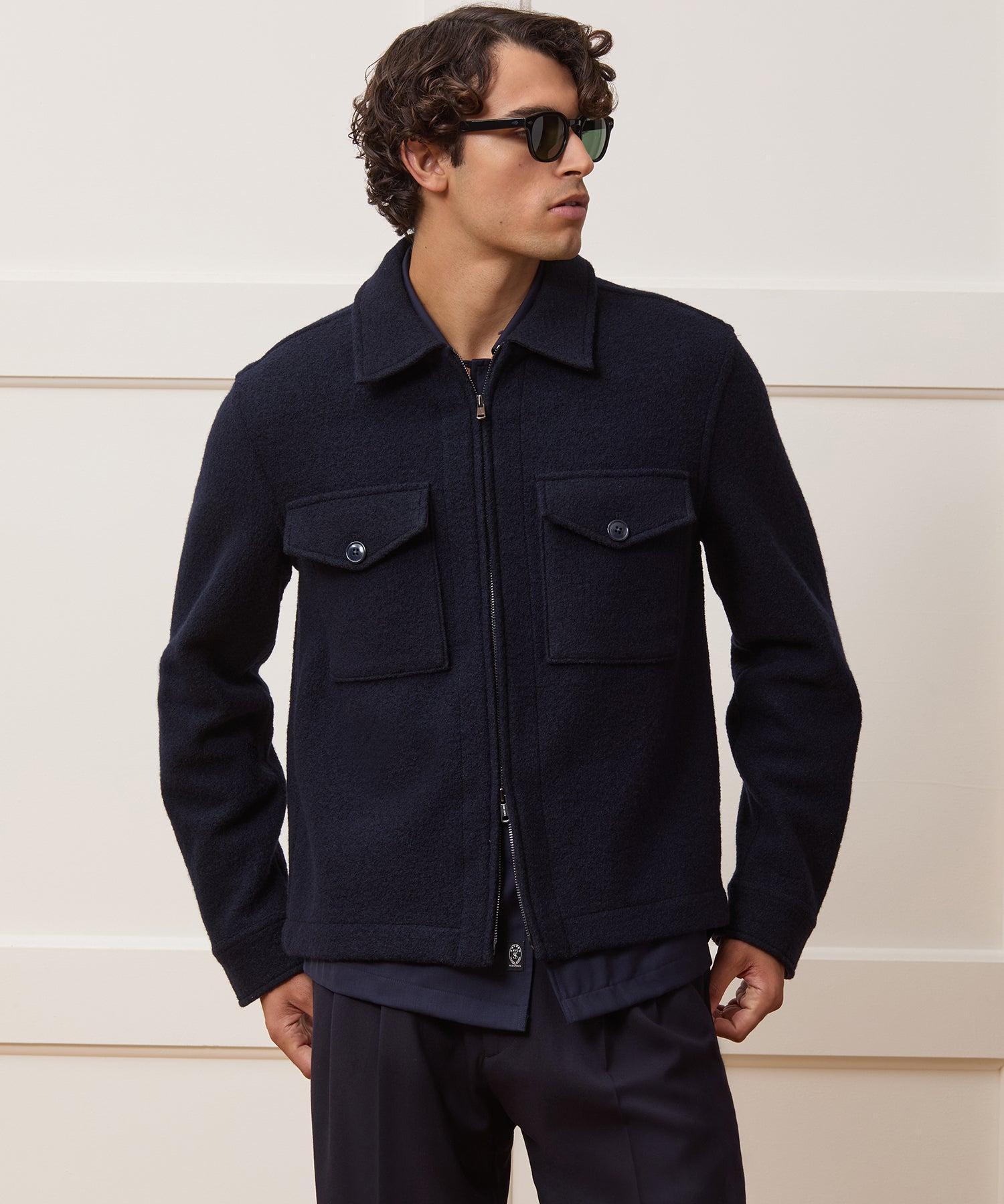 Italian Boiled Wool Full-Zip CPO Jacket Product Image
