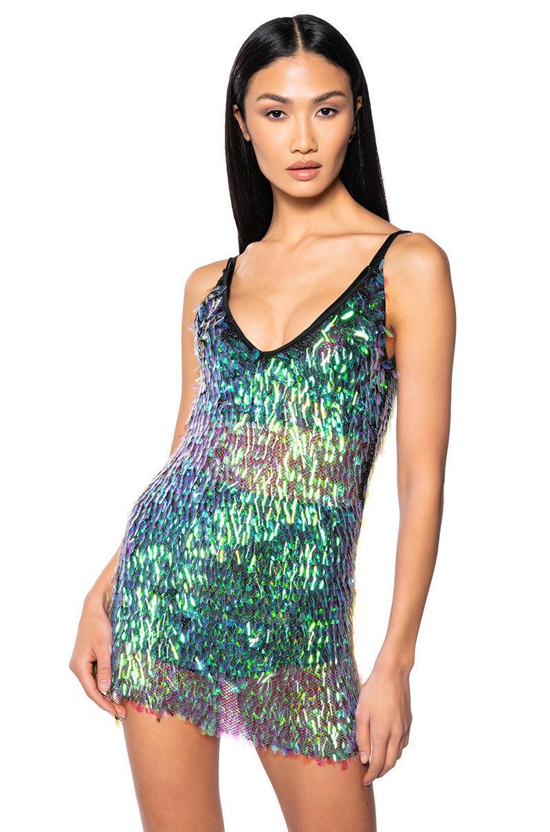 WHERE THE PEOPLE ARE SEQUIN MINI DRESS Product Image