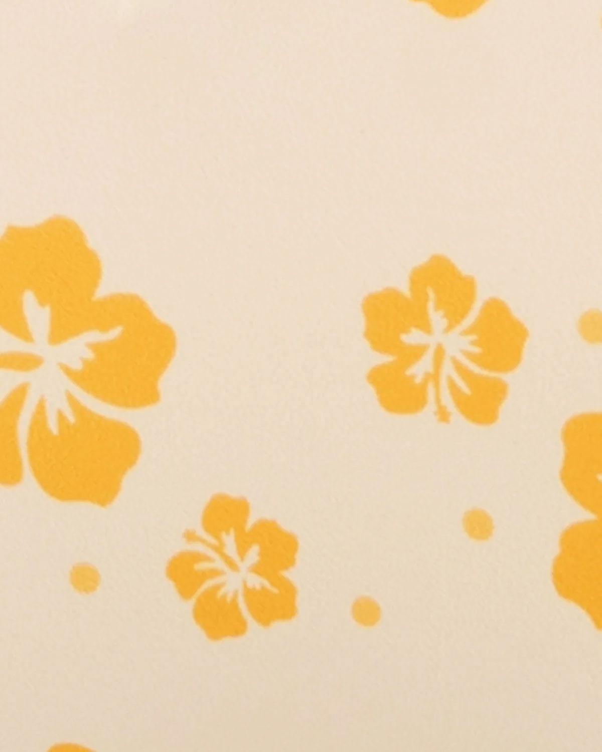 Yellow Floral Contrast Hoop Bikini Set Product Image