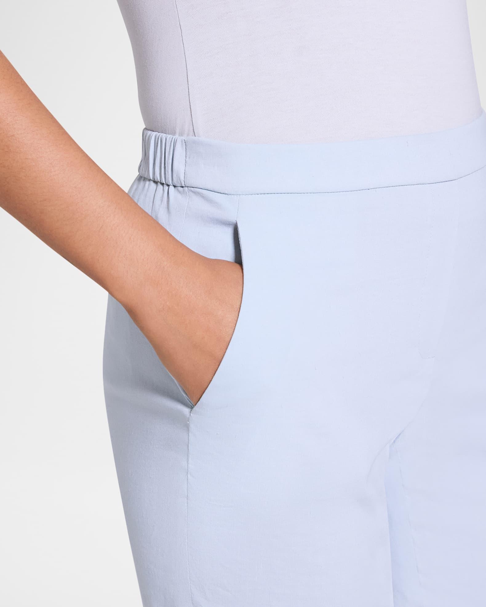 Treeca Good Linen Cropped Pull-On Ankle Pants Product Image