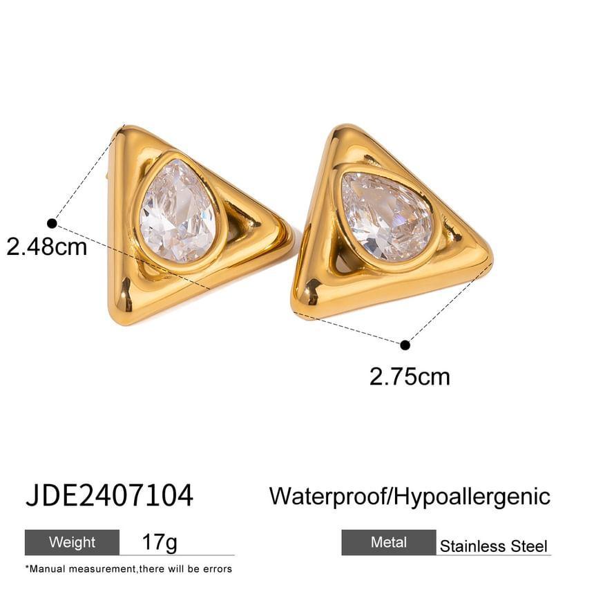 Teardrop Geometry Stud Earring Product Image