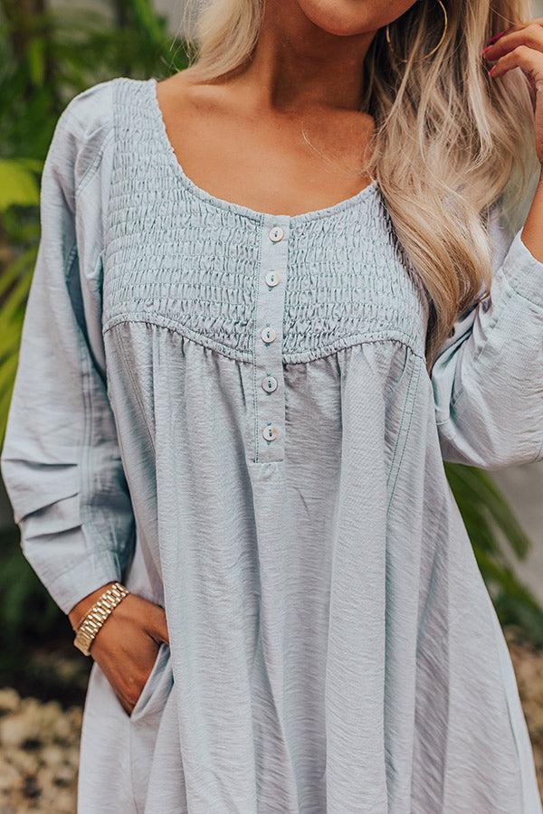 Manhattan Meeting Tunic Dress In Sky Blue Product Image