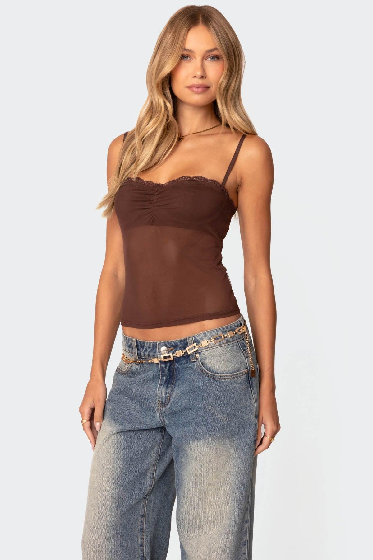 Elina Sheer Mesh Bra Top Product Image