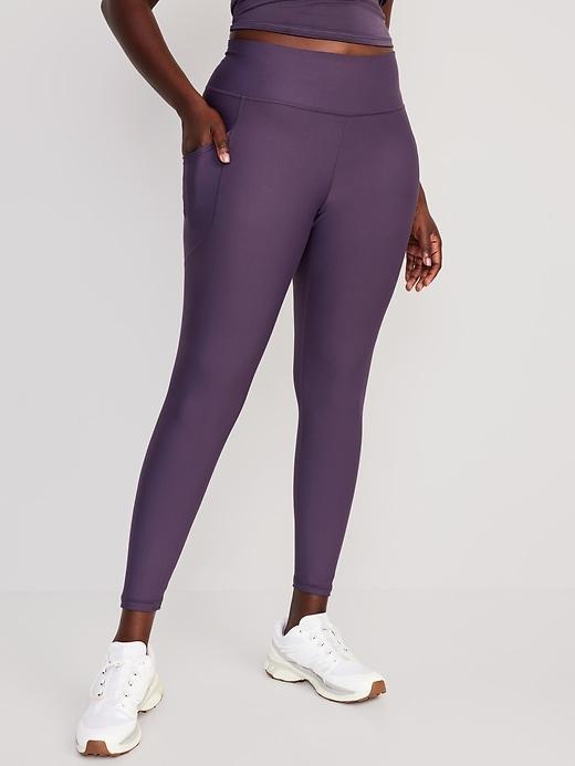 High-Waisted PowerSoft Rib Leggings Product Image