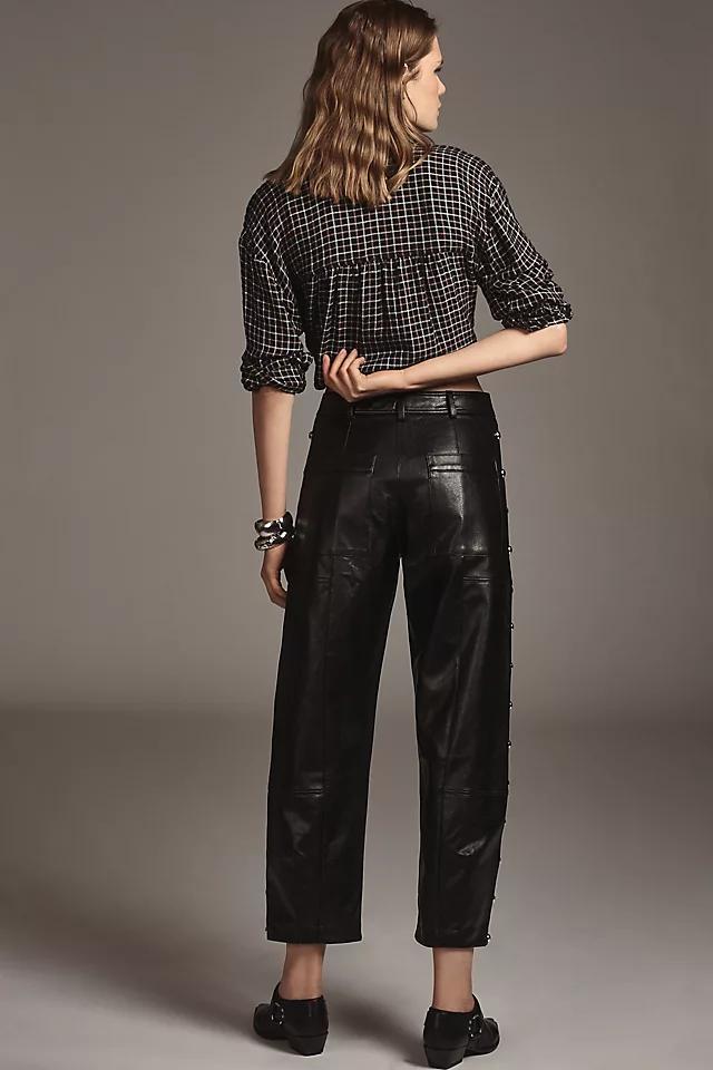 By Anthropologie Faux-Leather Utility Pants Product Image