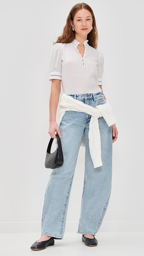 FRAME The Ruffle Collar Top | Shopbop Product Image
