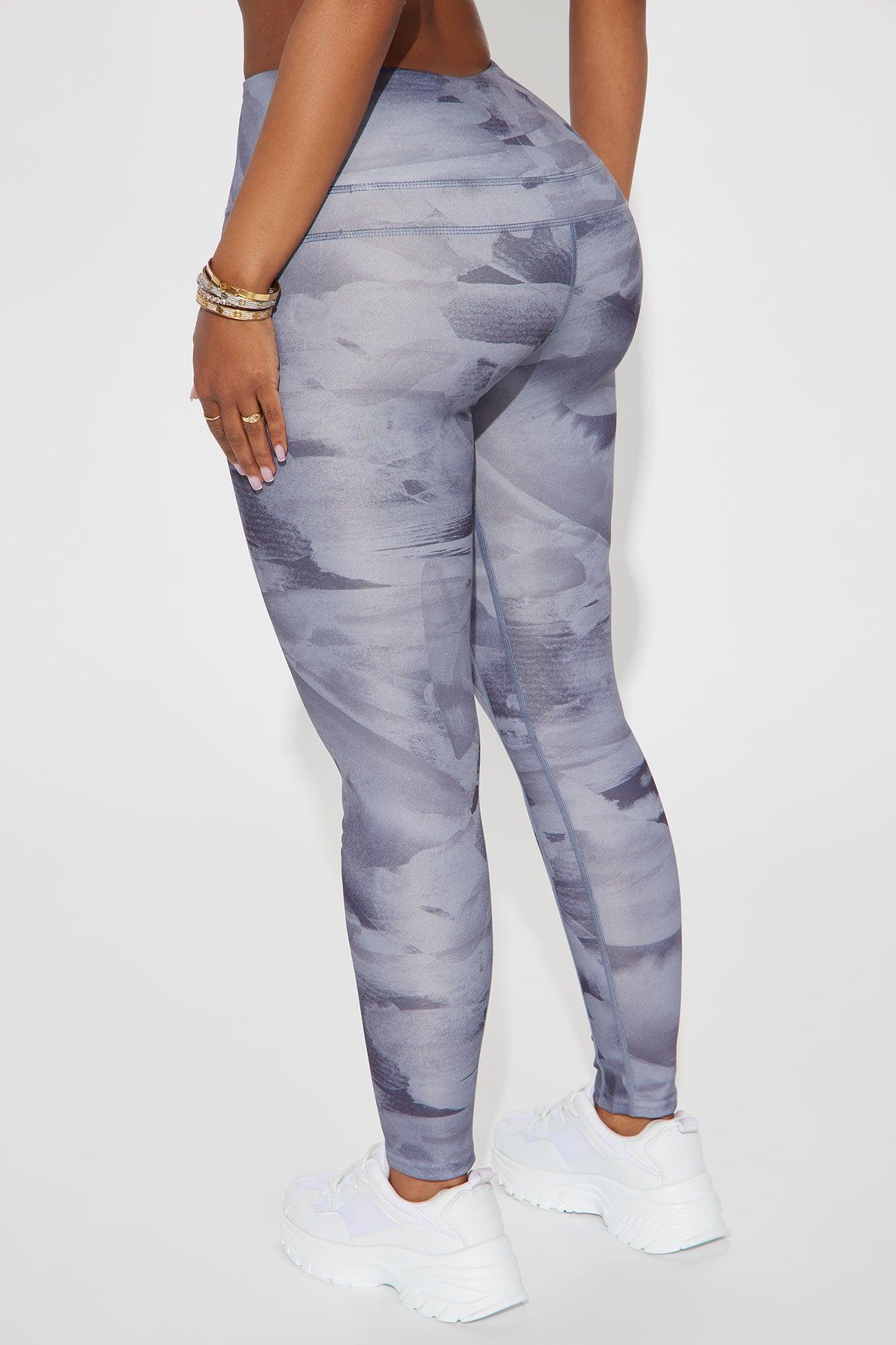 Reaching the Goal Abstract Active Legging - Grey/combo Product Image