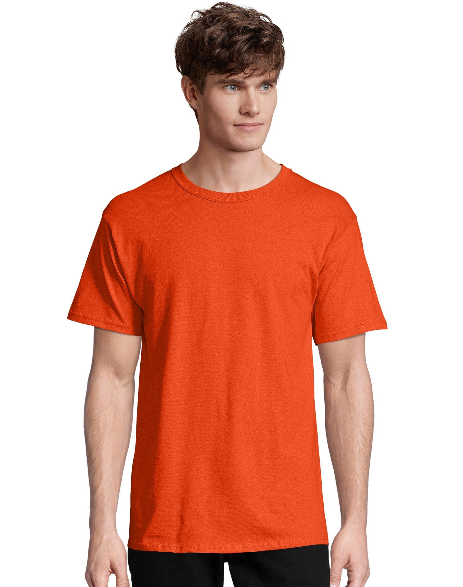 Mens Hanes Essentials 4-Pack Cotton T-Shirt Red Product Image