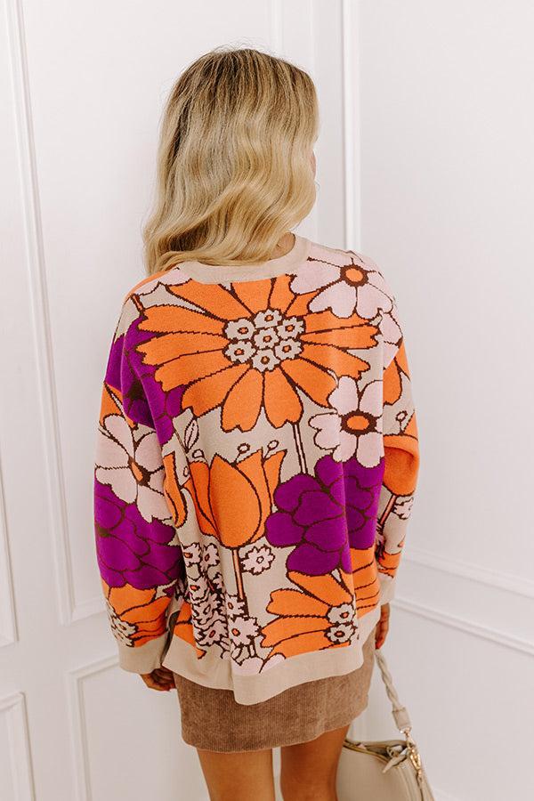 Floral Dream Knit Sweater Product Image