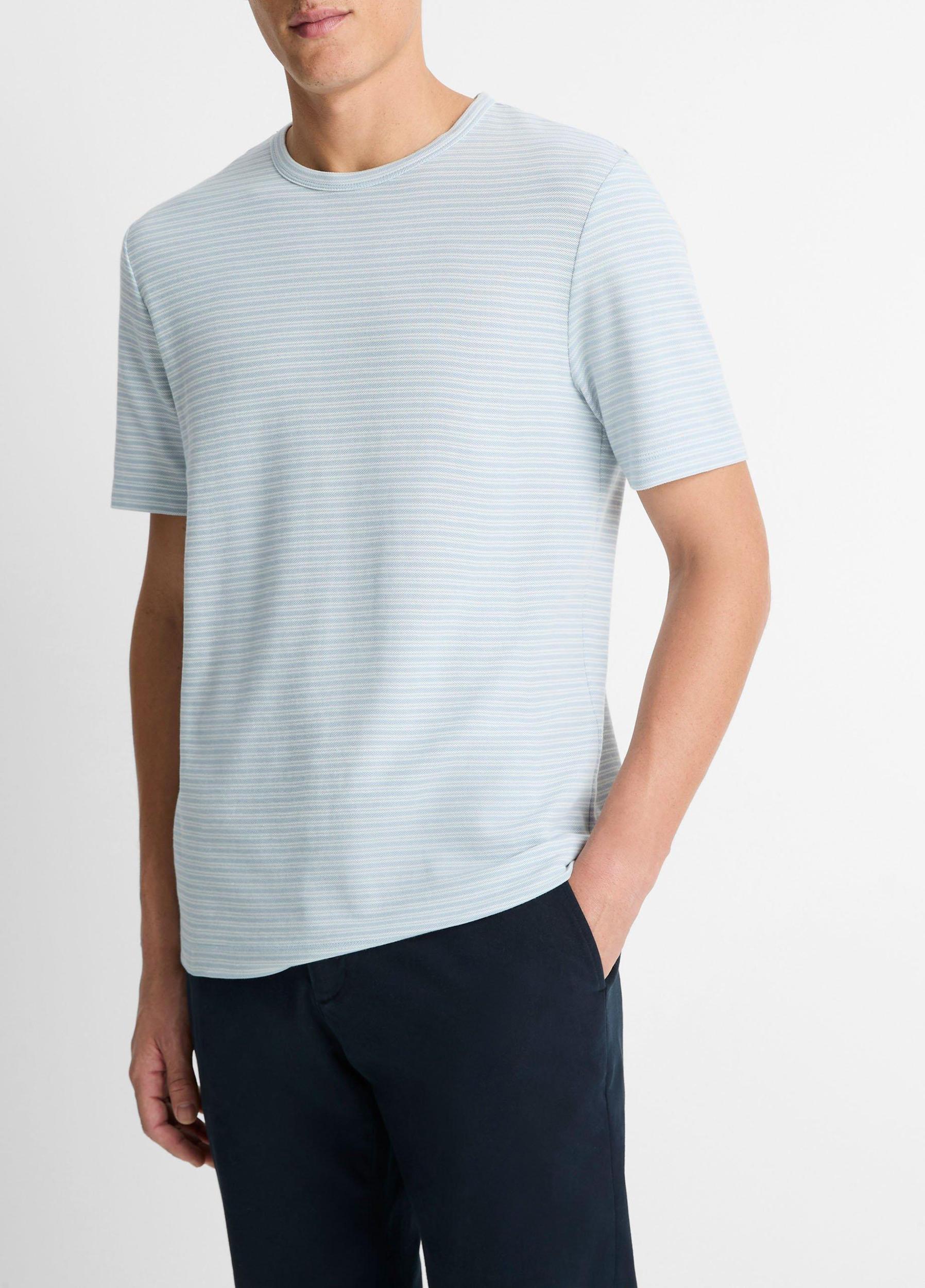 Striped Pima Cotton Piqué T-Shirt Product Image