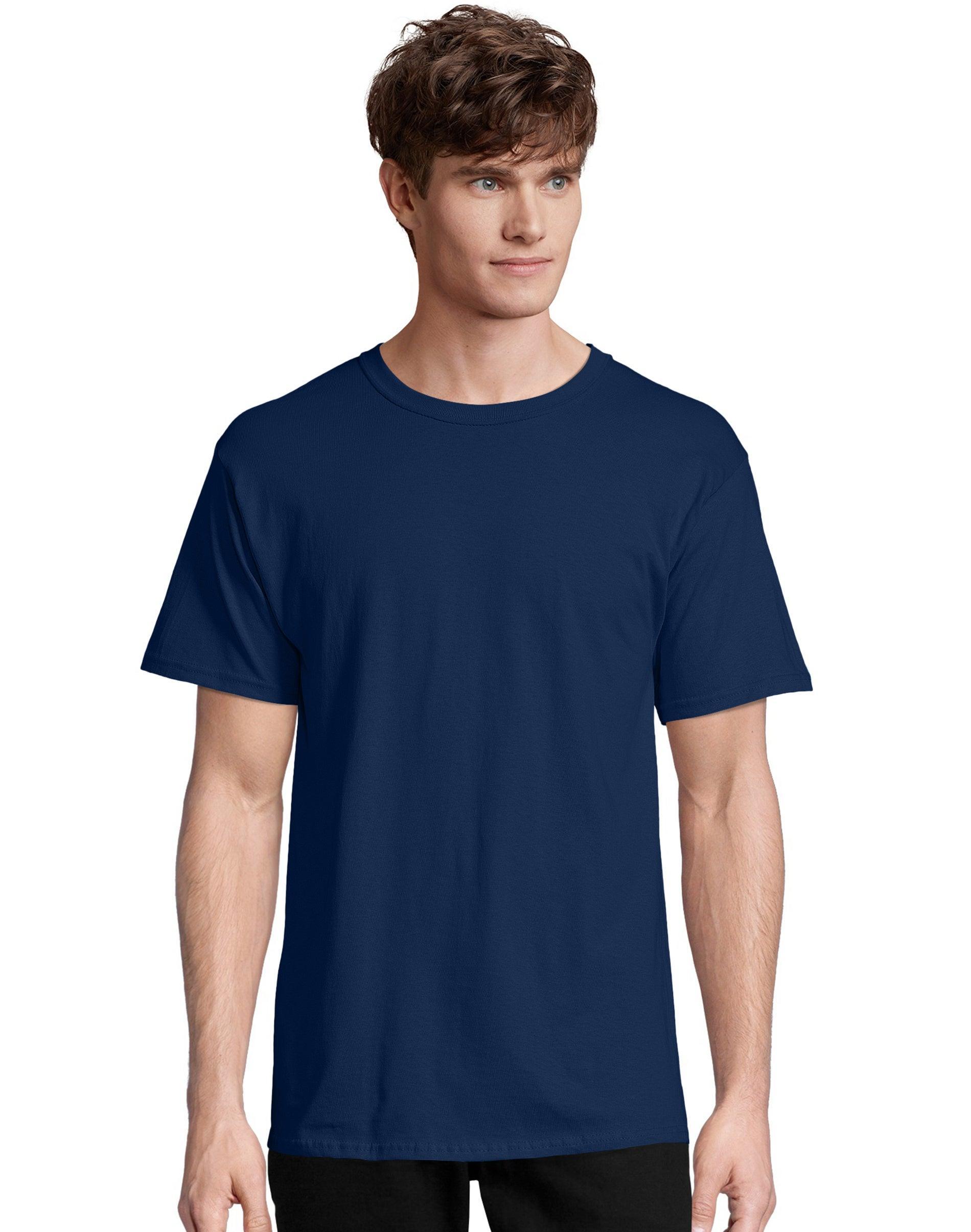 Mens Hanes Essentials 4-Pack Cotton T-Shirt Red Product Image