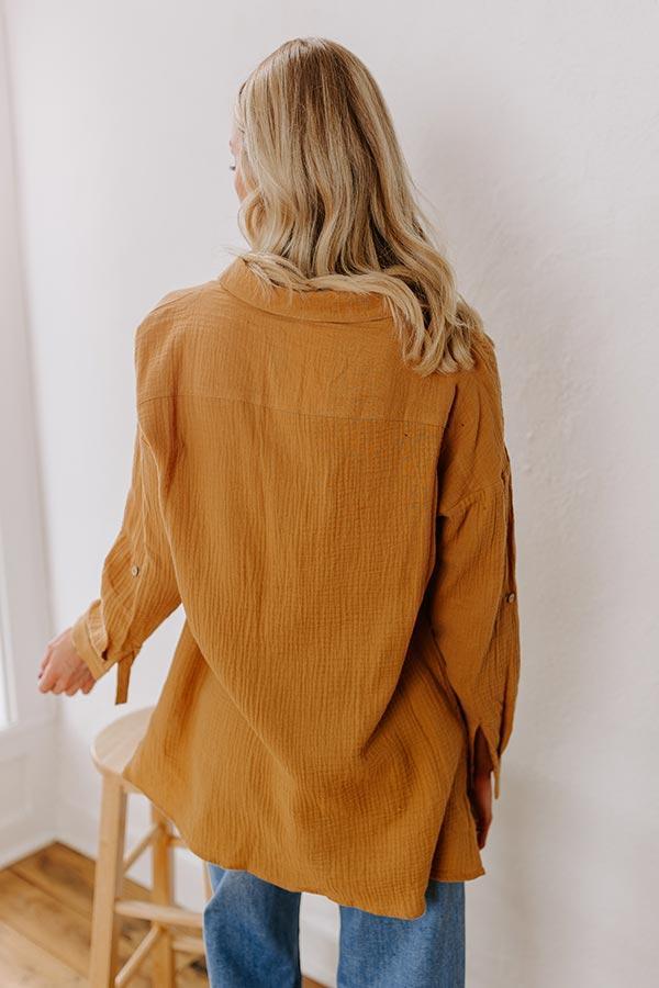 Cozy Reputation Shift Top in Khaki Product Image