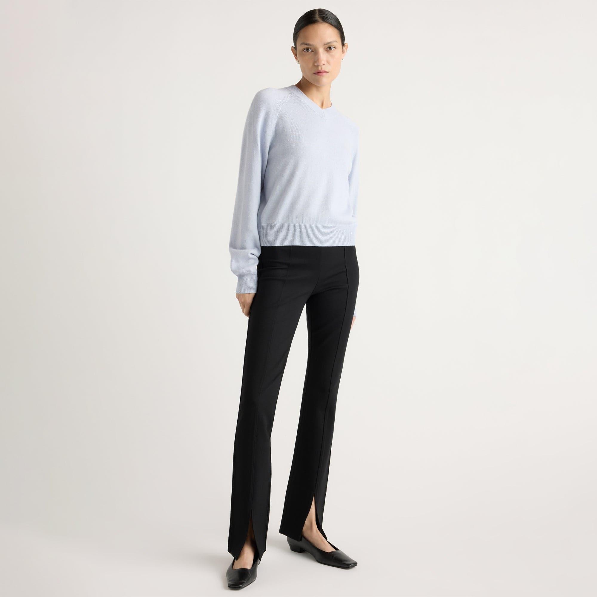 Cass Front-Split Ponte Stretch Pant Product Image