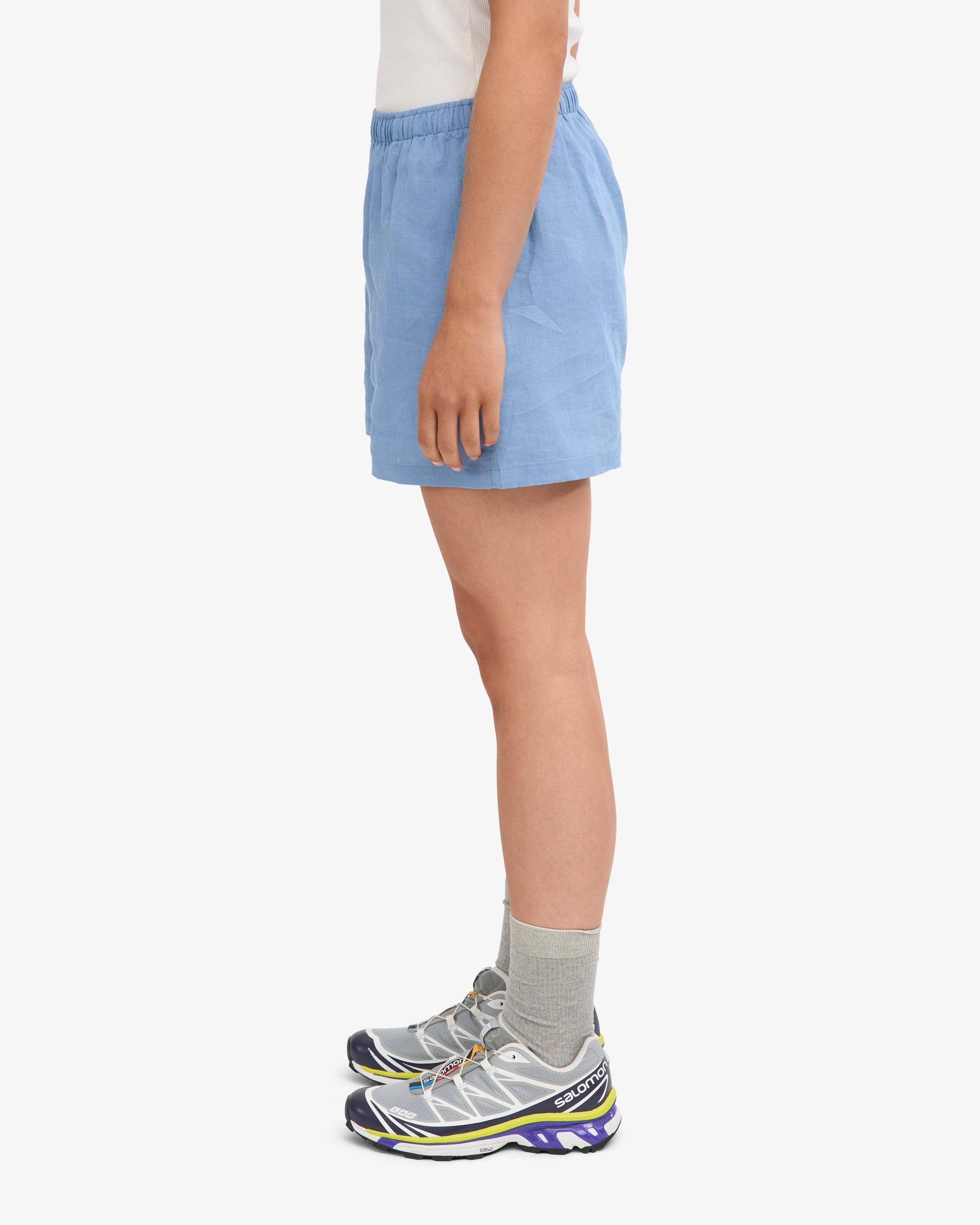 Linen Shorts - Seaside Blue Product Image