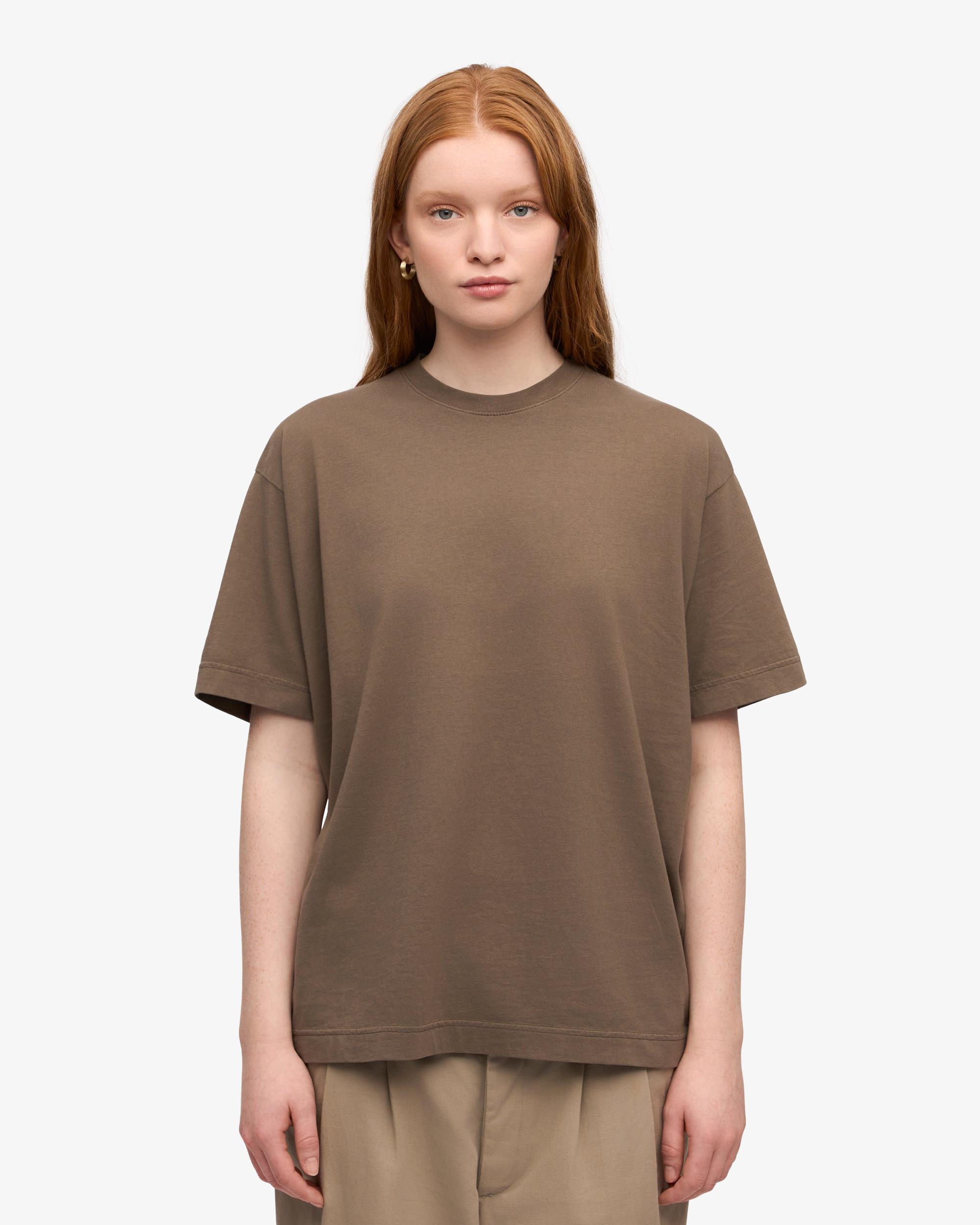 Oversized Organic T-Shirt - Cedar Brown Product Image