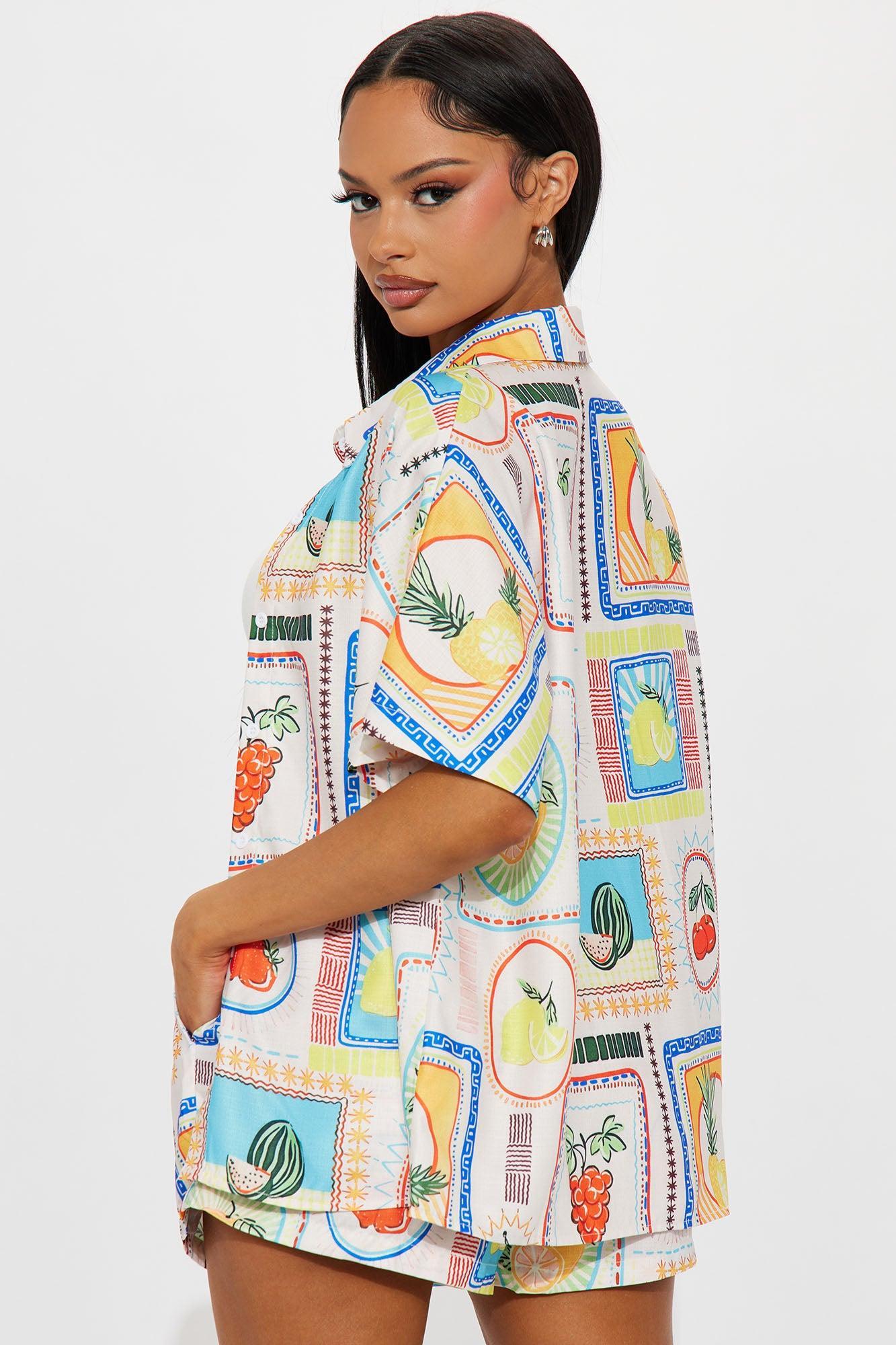 Fruit Moment Short Set  - Multi Color Product Image