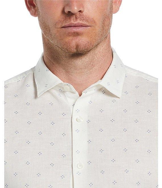 Perry Ellis Diamond Geo Print Long Sleeve Woven Shirt Product Image