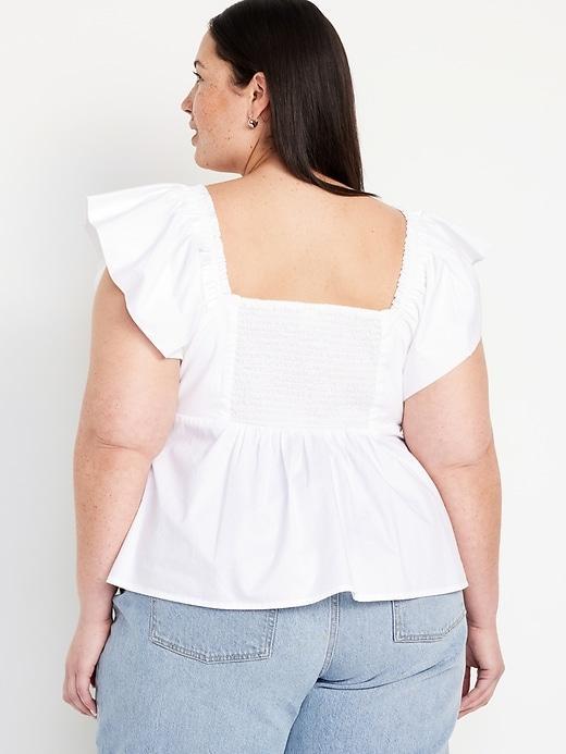 Flutter-Sleeve Crepe Top Product Image