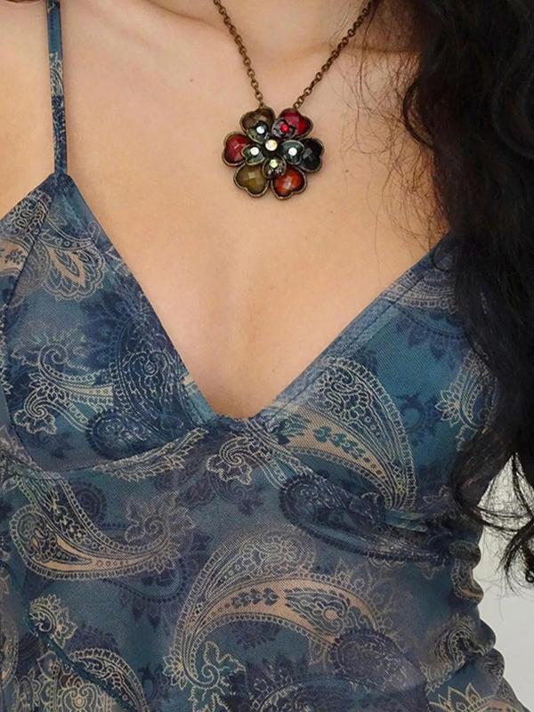 Bohemian Folk Style Cami Top Product Image