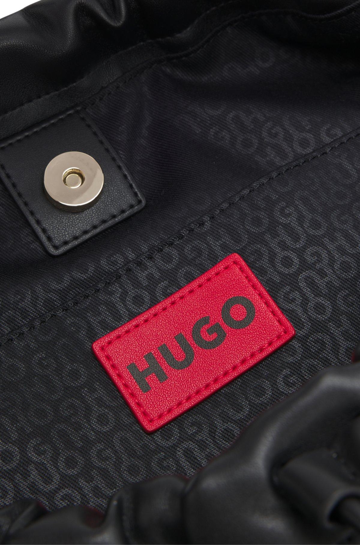 Drawstring shoulder bag with gold-tone hardware Product Image