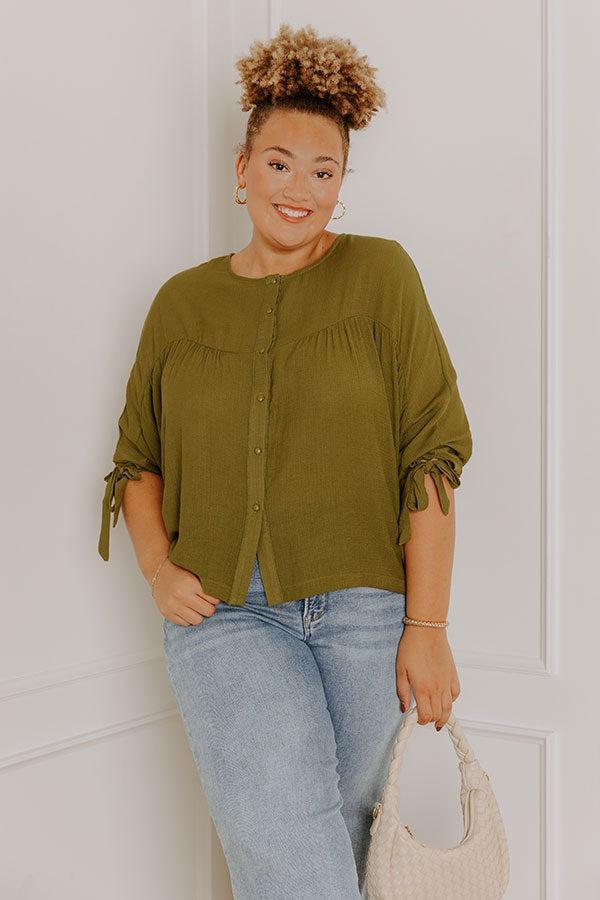 Made For Each Other Shift Top In Green Curves Product Image