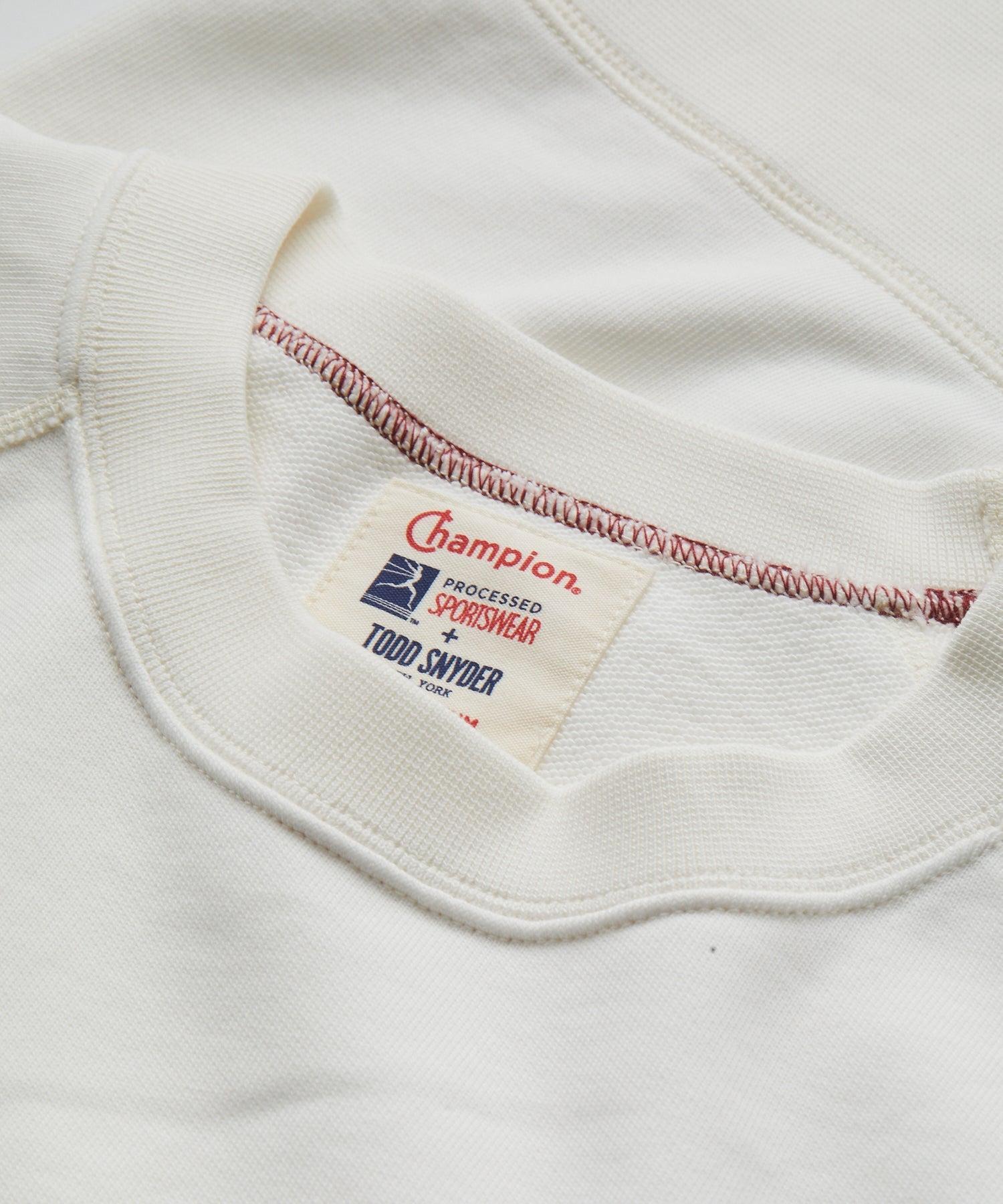 Champion Midweight Short-Sleeve Sweatshirt in Antique White Product Image